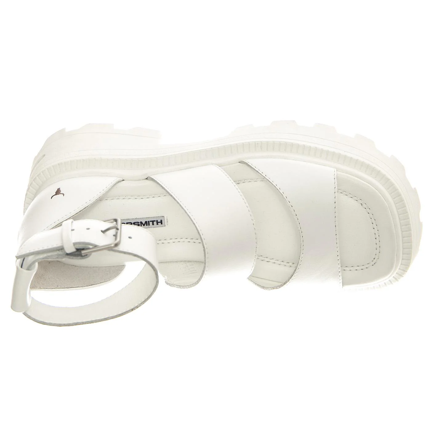 Reveal White Leather Sandals - Image 6