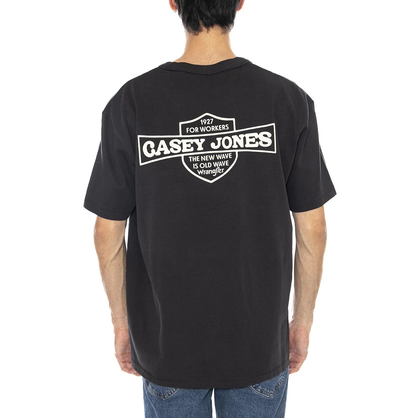 CJ Graphic Tee Faded Black - Men's Crew Neck T-Shirt Black Men's WRANGLER - Image 3
