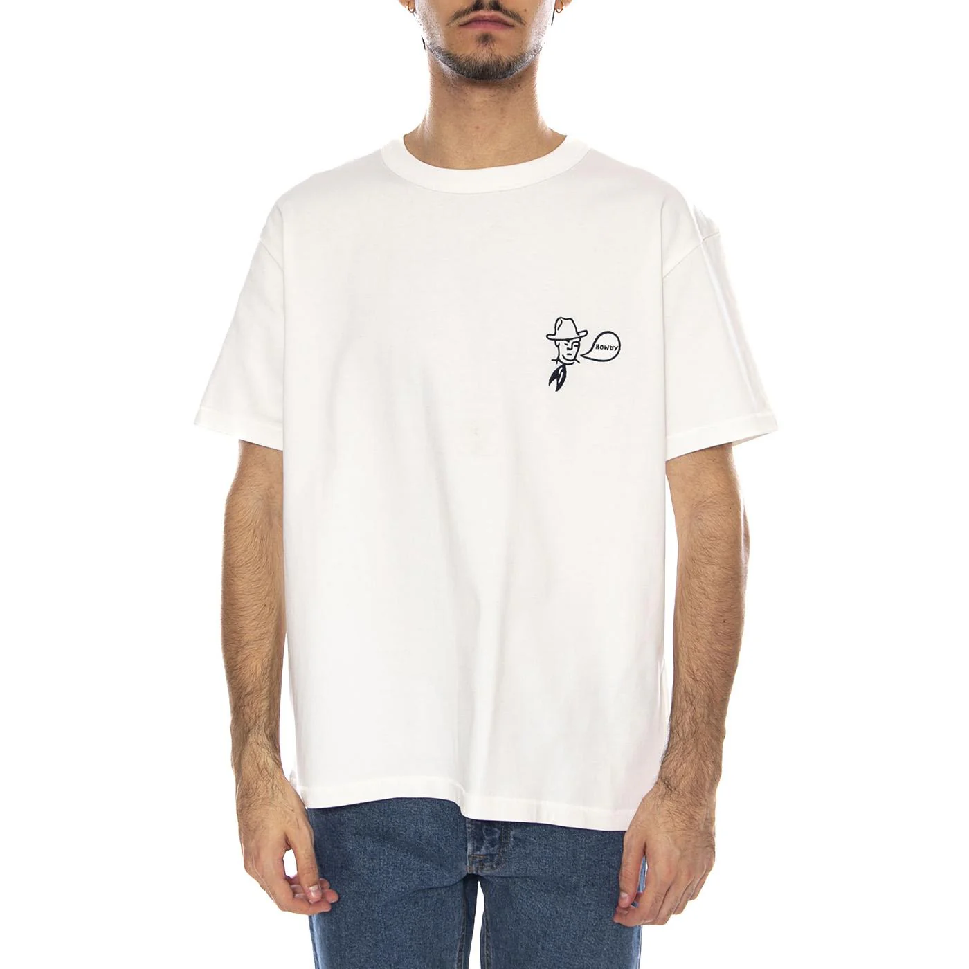 Rode Ben Tee Worn White - Men's Crew Neck T-Shirt White Men's WRANGLER - Image 2