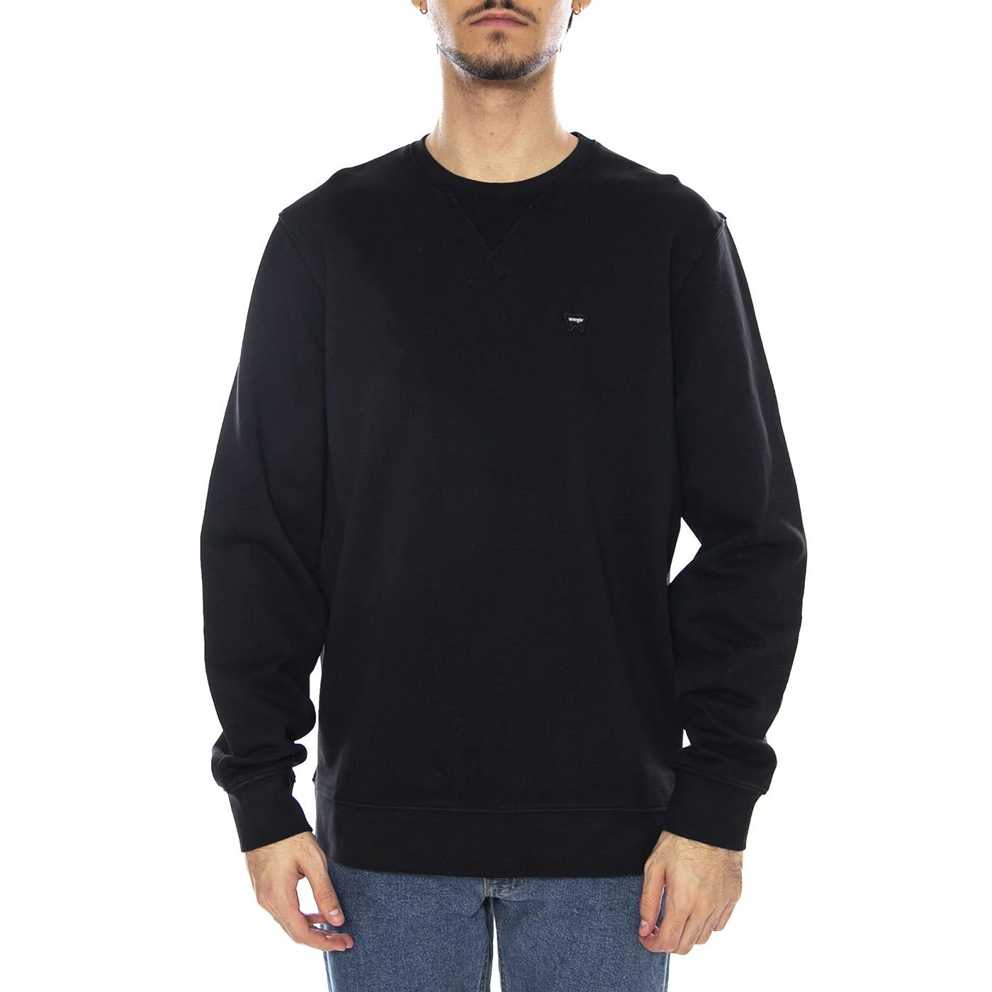 Sign Off Crew Black - Men's Crew Neck Sweatshirt Black Men WRANGLER - Image 2