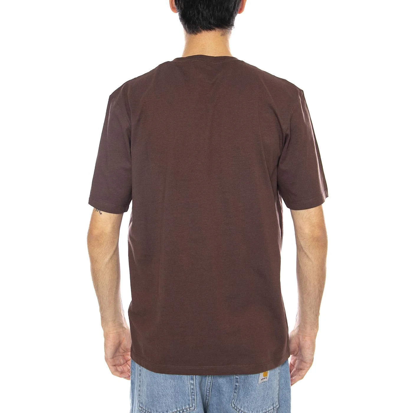 Sign Off Tee Mahogany - Men's Crew Neck T-Shirt Brown Men's WRANGLER - Image 3