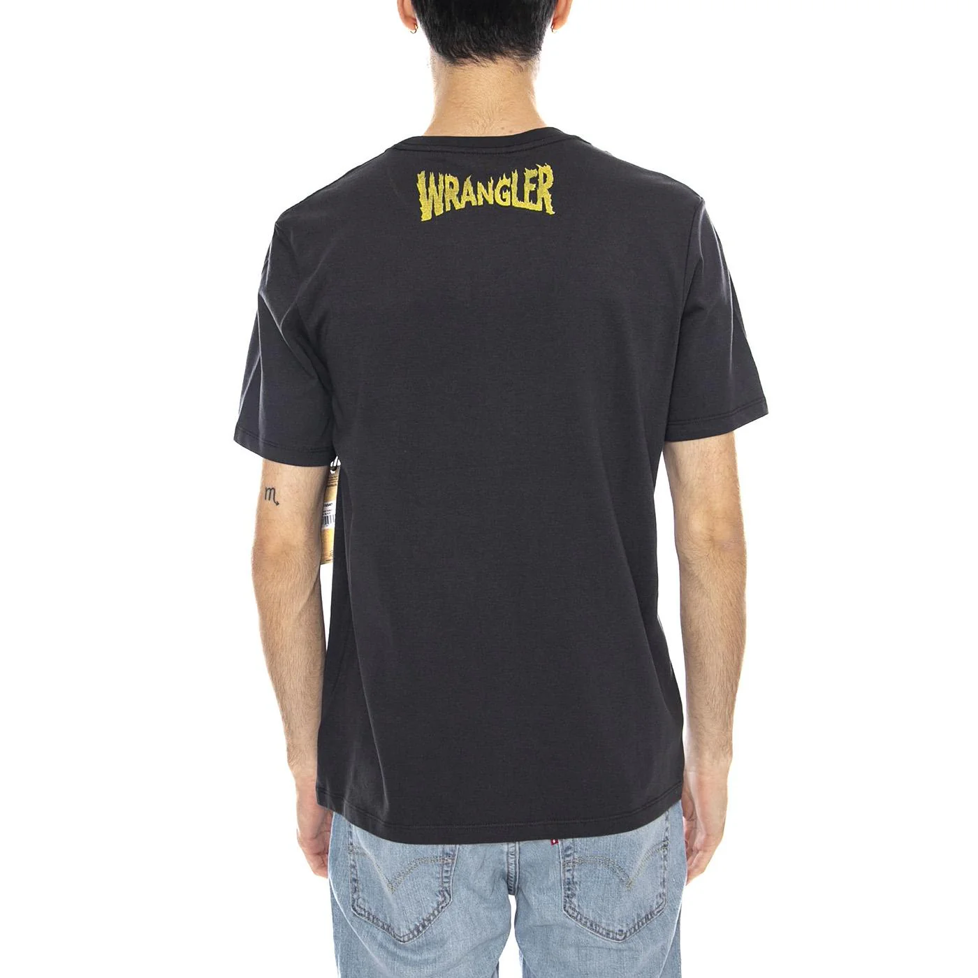 Stranger Things Tee Washed Black - Men's Crew Neck T-Shirt Black Men's WRANGLER - Image 3