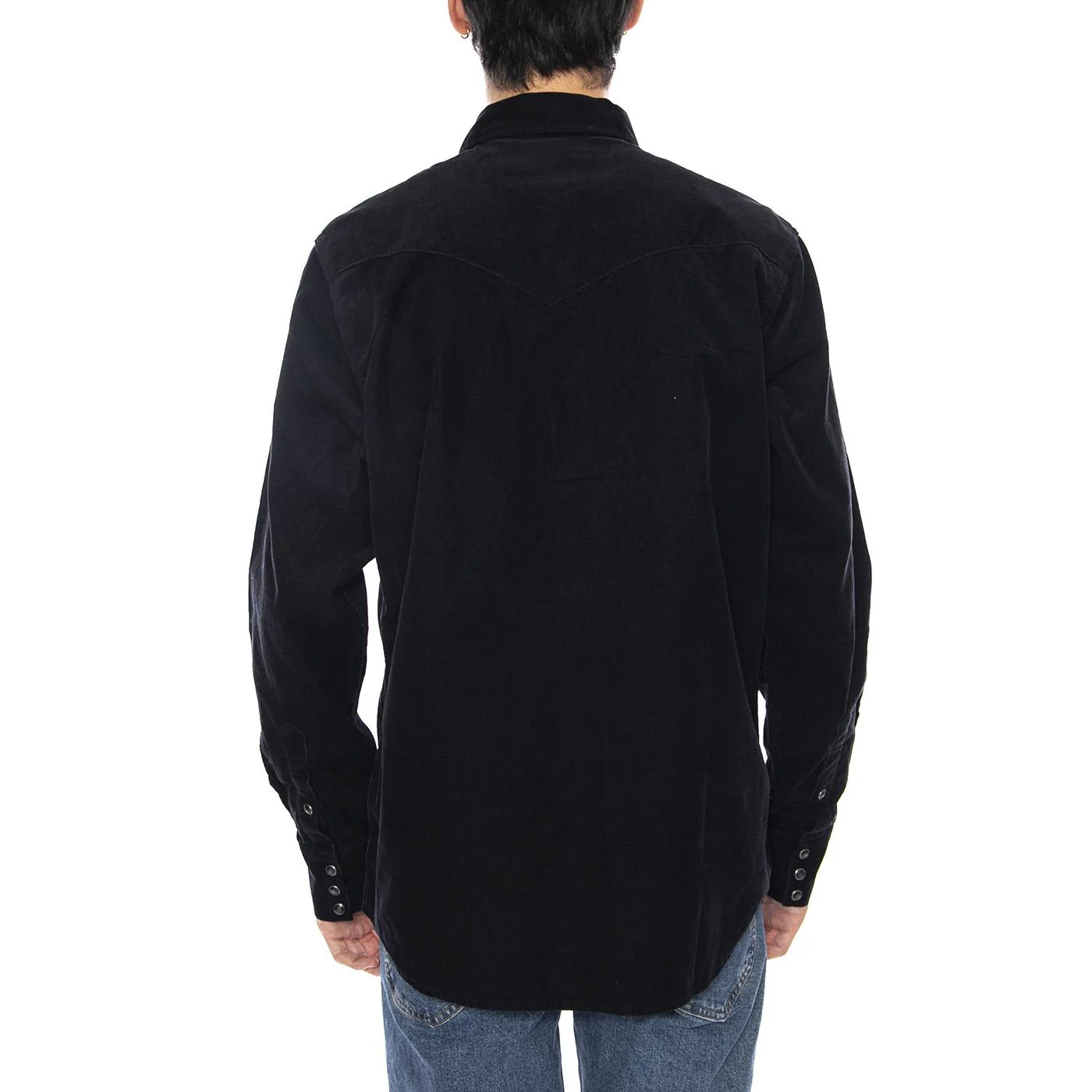 Western Cord Shirt Black - Men's Corduroy Shirt Black Men WRANGLER - Image 3
