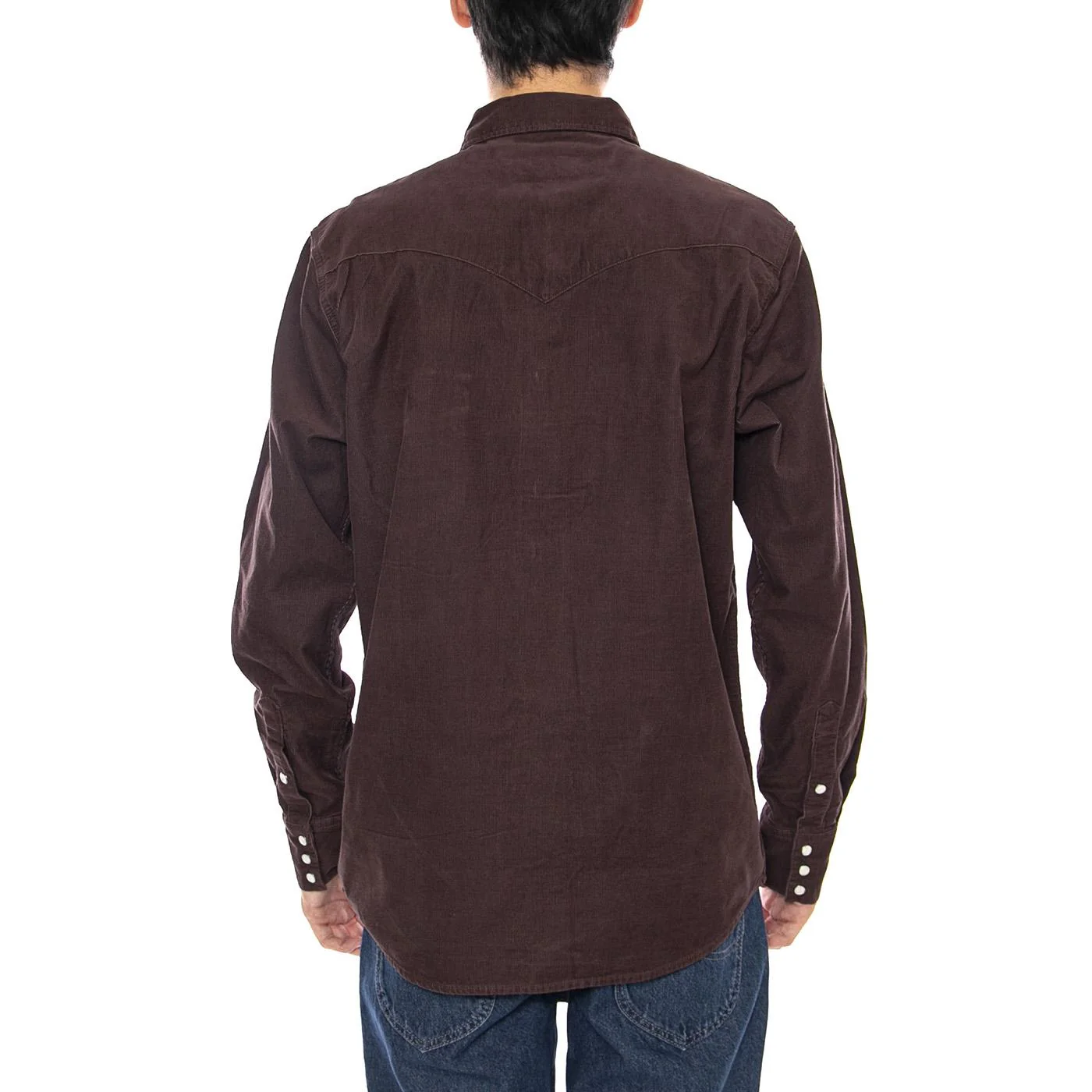 Western Cord Shirt Mahogany - Men's Brown Cord Shirt WRANGLER - Image 3