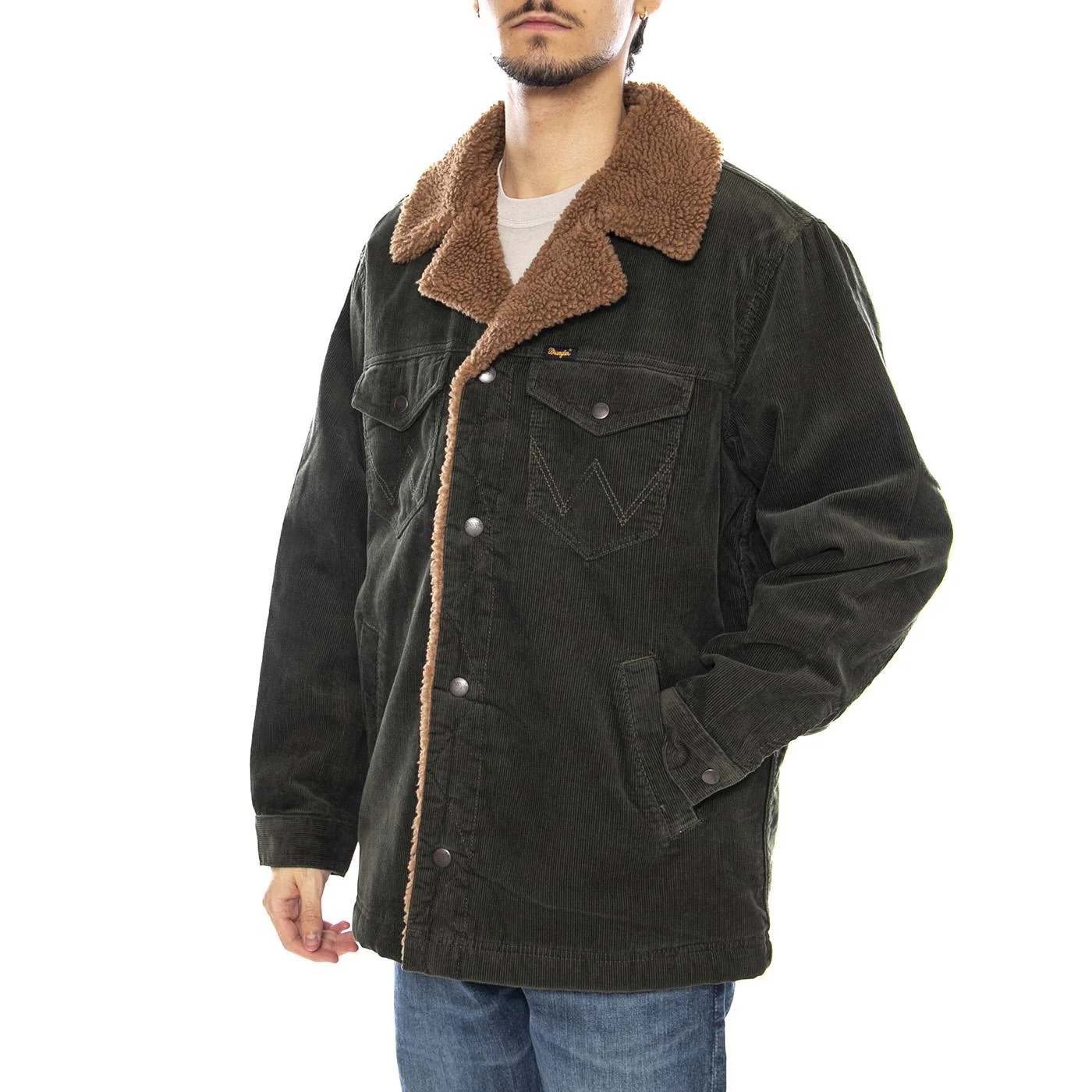 Wrange Coat Forest Night Wrangler - Men's Green Jacket WRANGLER
